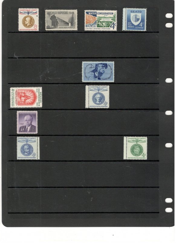 US MINT COLLECTION ON STOCK SHEETS