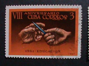 ​CUBA-1967 VERY OLD CUBA STAMPS- 8TH ANNIVERSARY-REVOLUTION USED-VERY FINE