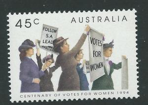 AUSTRALIA SG1465 1994 WOMENS EMANCIPATION MNH