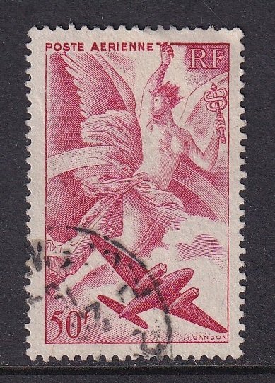 France  #C19  used  1946  plane  Iris  50fr