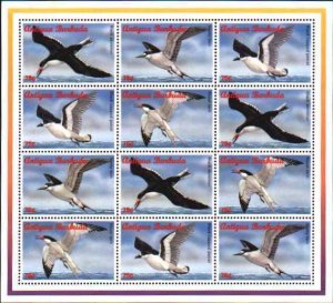 Birds by Antigua-Barbuda MNH Sheet of 9 Sc 1983-84