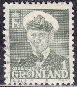 Greenland 28 USED 1950 King Frederik IX