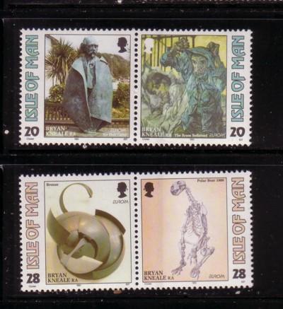 Isle of Man  Sc 558-61 1993 Europa Contemporary Art stamps mint NH