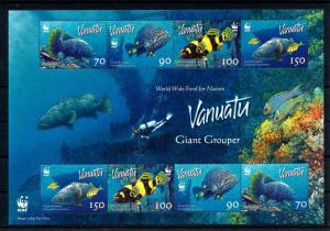 [53910] Vanuatu 2006 Marine life WWF Fish MNH Sheet