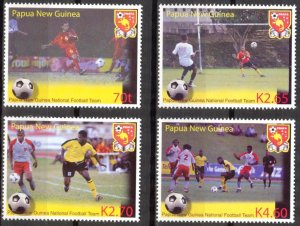 Papua New Guinea 2004 Football Soccer 100 Years FIFA Set of 4 MNH