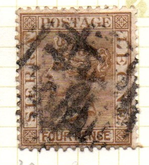 Sierra Leone 30 1884 4d bistre Victoria stamp used