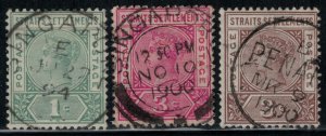 Straits Settlements #83-5  CV $2.05  Nice cancellations