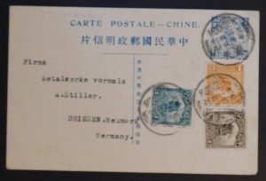 1920s Moukden China Postcard Cover to Driesen Germany Rintai Stores