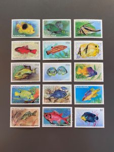 Bahamas 604-618 VF MNH. Scott 44.85