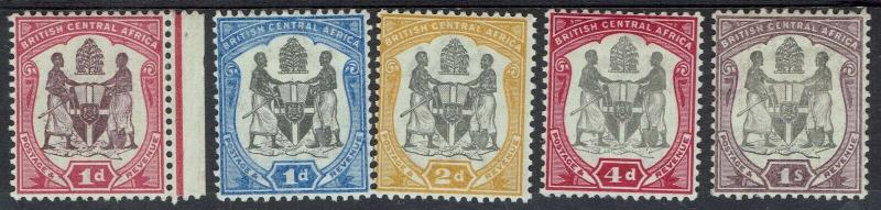 BRITISH CENTRAL AFRICA 1897 - 1900  ARMS RANGE TO 1/- 