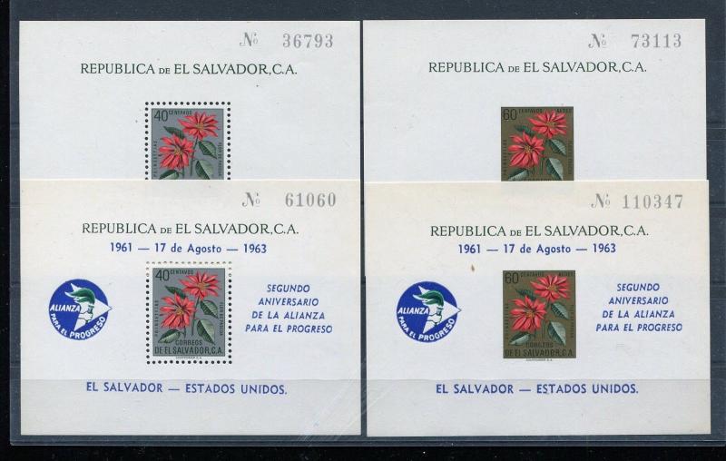 Salvador Plants Flowers small accumulation of MNH stamps x28515