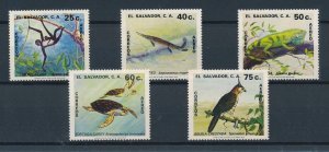 [116220] El Salvador 1981 Endangered animals turtle bird iguana  MNH