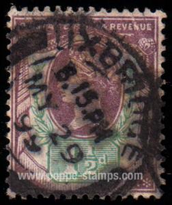 Great Britain, Sc 112, SG 198 Study, Hinged - 1887 1 1/2d...