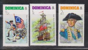 DOMINICA Scott # 472-4 MNH - United States Bi-centennial