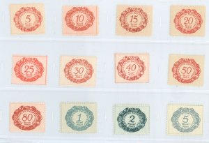 Liechtenstein #J1-J12 Mint (NH) Single (Complete Set)