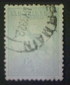 Australia, Scott #48a, used (o), 1918, Kangaroo, 6d, chalky blue