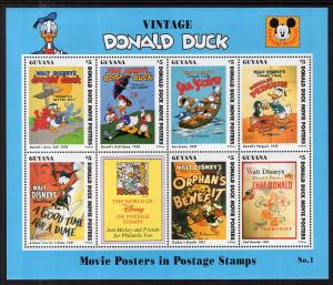 Guyana 2769-2771 Footnoted Disney's Souvenir Sheets MNH VF