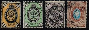 Russia 1866,Sc.#19; 20, 22 + 23 used.