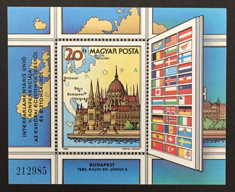 Hungary 1982 #2783 S/S, Budapest Parliament, MNH.