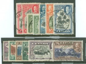 Ceylon #264-74 Used Single (Complete Set)