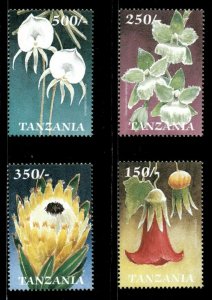 Tanzania 2000 - Flowers of Africa, Orchids - Set of 4v - Scott 2032-35 - MNH