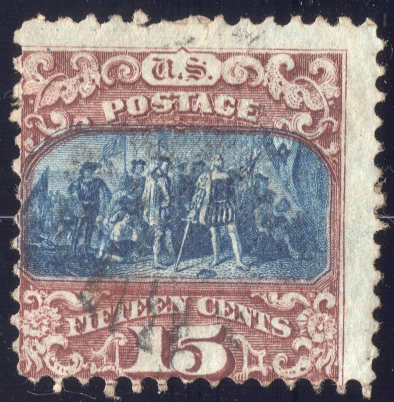 15 cent 1869 brown & blue Landing of Columbus SC119
