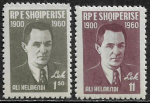 Albania #579-80 MNH Set - Ali Kelmendi