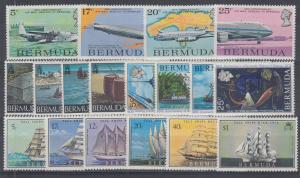 Bermuda Sc 318/342 MNH. 1975-1976 issues, 4 complete sets VF