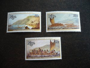 Stamps - Niue - Scott# 215,217-218 - Mint Never Hinged Part Set of 3 Stamps