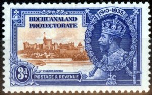 Bechuanaland 1935 Jubilee 3d Brown & Dp Blue SG113b Short Extra Flagstaff V.F...