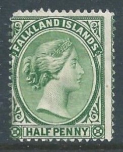 Falkland Islands #10 Mint No Gum 1/2p Queen Victoria - Yellow Green