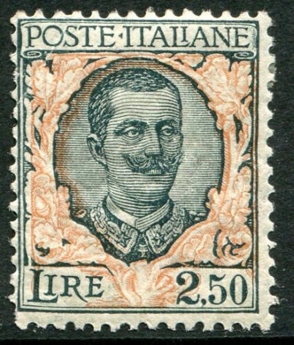 ITALY # 90 Average Light Hinged Issue - VICTOR EMMANUEL III - S5647 