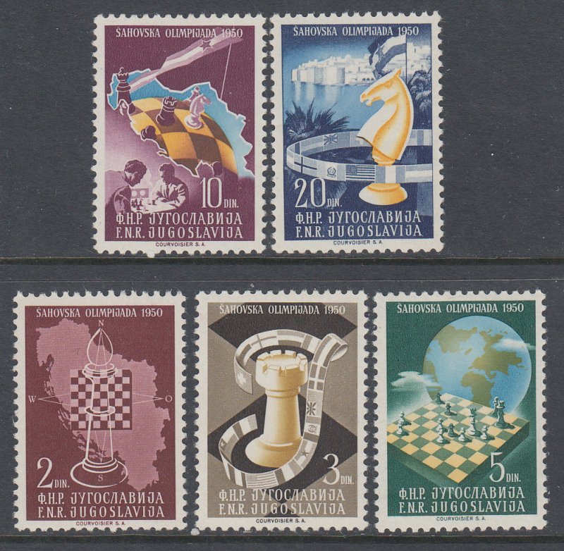 Yugoslavia 300-304 Chess MNH VF