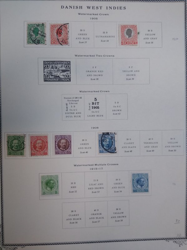 collection on pages Danish West Indies NE: CV $377