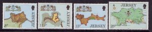 Jersey-Sc#222-5- id6-unused NH set-Maps-1980-