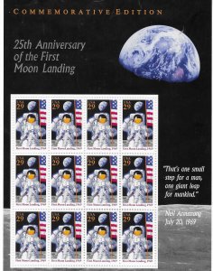 US#2841  .29c Moon Landing  sheet of 12 (MNH) CV $10.50