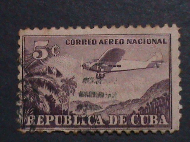 ​CUBA-AIRMIAL- VERY OLD CUBA AIR PLANES STAMPS USED- VF WE SHIP TO WORLD WIDE.