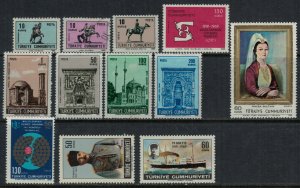 Turkey #1790-2,4-8,1801-3*/u  CV $6.25