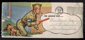 1943 USA Patriotic Cover Columbia SC Military Police MP I'm Looking For
