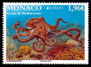 Monaco 2024 MNH Stamps Europa CEPT Marine Life Octopus