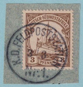 GERMAN SOUTHWEST AFRICA USED SON CANCEL K.D. FELDPOSTSTATION NR1