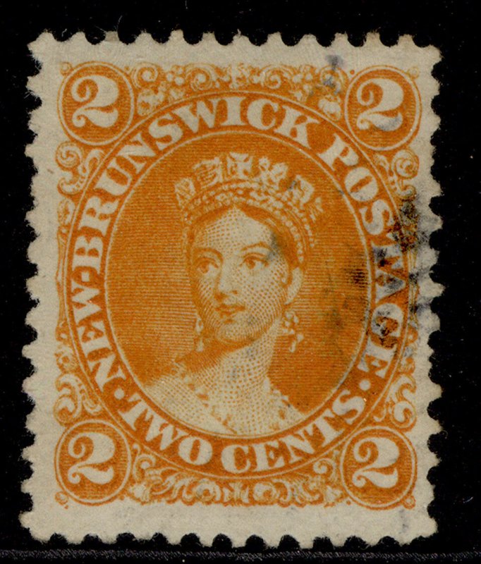 CANADA - New Brunswick QV SG10, 2c orange, USED. Cat £29. 