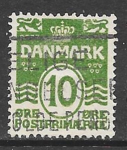 Denmark 94: 10o Numeral and Wavy Lines, used, F-VF