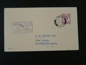 first flight cover London Innsbruck 1961 AUA Austrian Airlines ref 101746