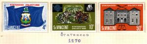 Grenadines of St. Vincent Scott 276-278 MNH** 1969 Statehood set