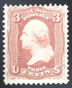 Scott #65 - VF - 3c Rose - Washington - NG - 1861