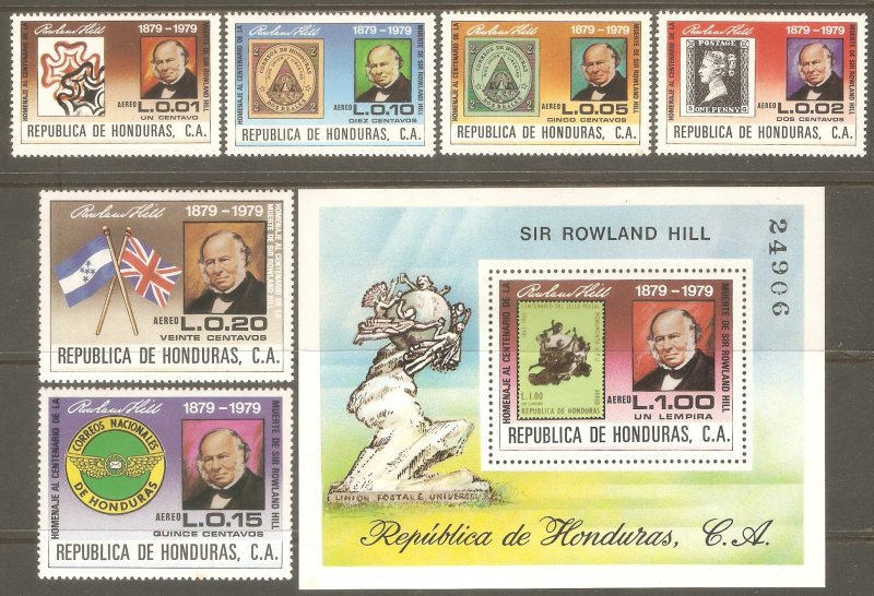 HONDURAS Sc# C688 - C694 MNH FVF Set6 + SS Sir Rowland Hill