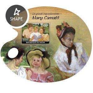 Art Mary Cassatt Stamps Niger 2014 MNH Paintings Great Impressionists 1v S/S