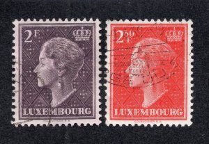 Luxembourg 1948-51 2f & 2.50f Charlotte, Scott 254, 269 used, value = 50c