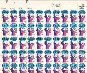 US Stamp - 1972 CARE - 50 Stamp Sheet - Scott #1439